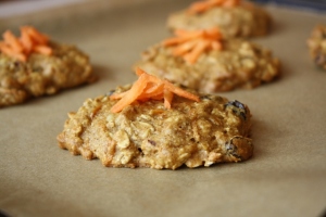 Carrot Cookies made with maple syrup, delish!